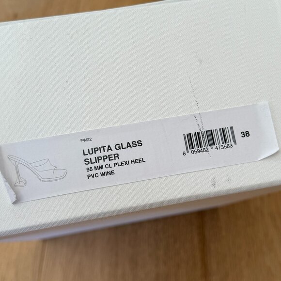 Amina Muaddi Lupita Open Toe Slippers  IT38 / Red - Picture 5 of 8